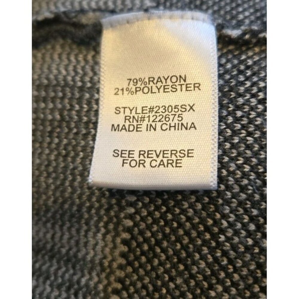 Lety And Me‎ Womens Geometric Size Large Sweater Grey Black Rayon Mod 70s EUC - Picture 8 of 9